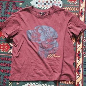 LLBean Archival Collection Maroon Graphic T-Shirt Small